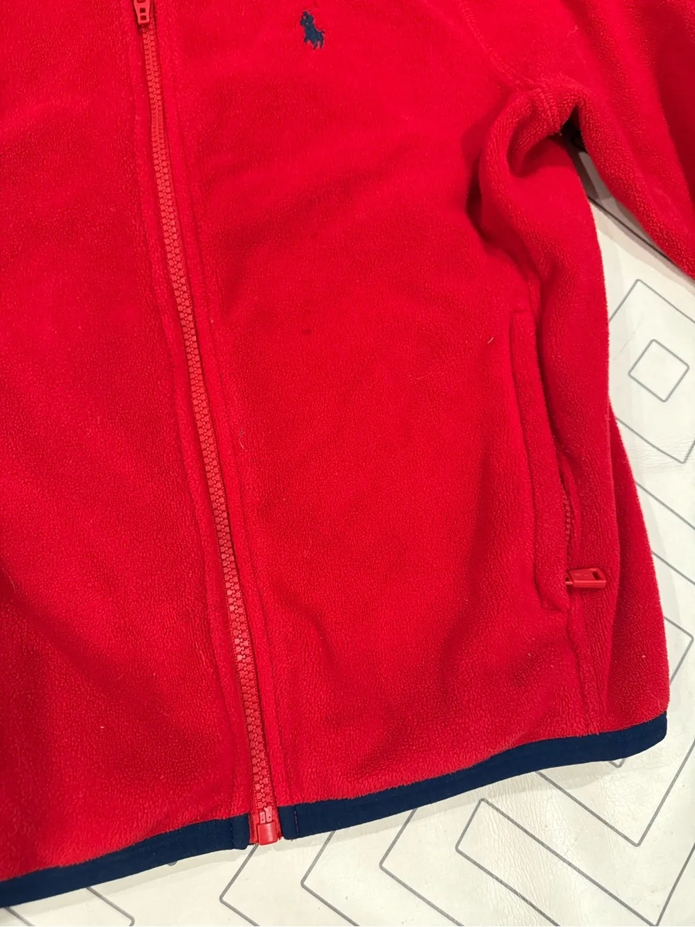 Polo by Ralph Lauren Kids Red & Navy Fleece Zip Jacket